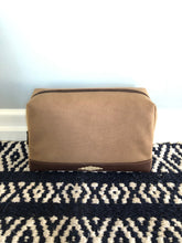 Load image into Gallery viewer, Canvas leather toiletry bag